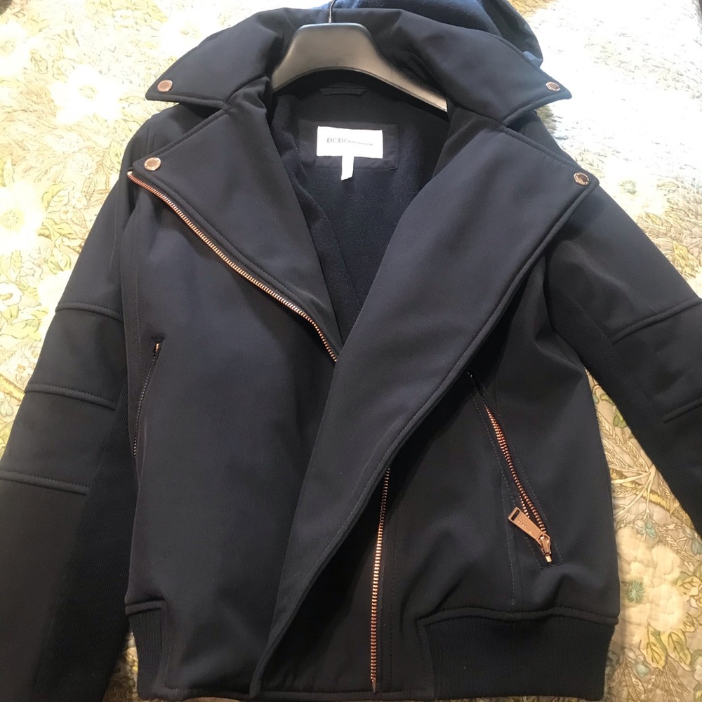 Bcbgeneration blue hooded jacket size S